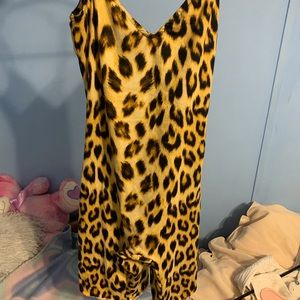 Cheetah print romper